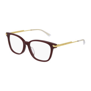 Bottega Veneta BV1074OA Women's Eyeglasses β Burgundy/Gold, 53mm