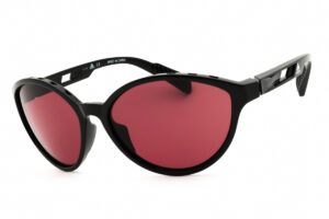 Adidas SP0012 Women's Sunglasses – Shiny Black / Violet, 61mm