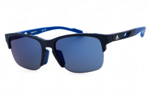 Adidas SP0048 Men's Sunglasses – Matte Blue / Blue Mirror, 57mm